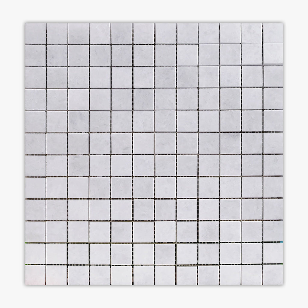 Biarritz White Honed 1x1 Marble Mosaic