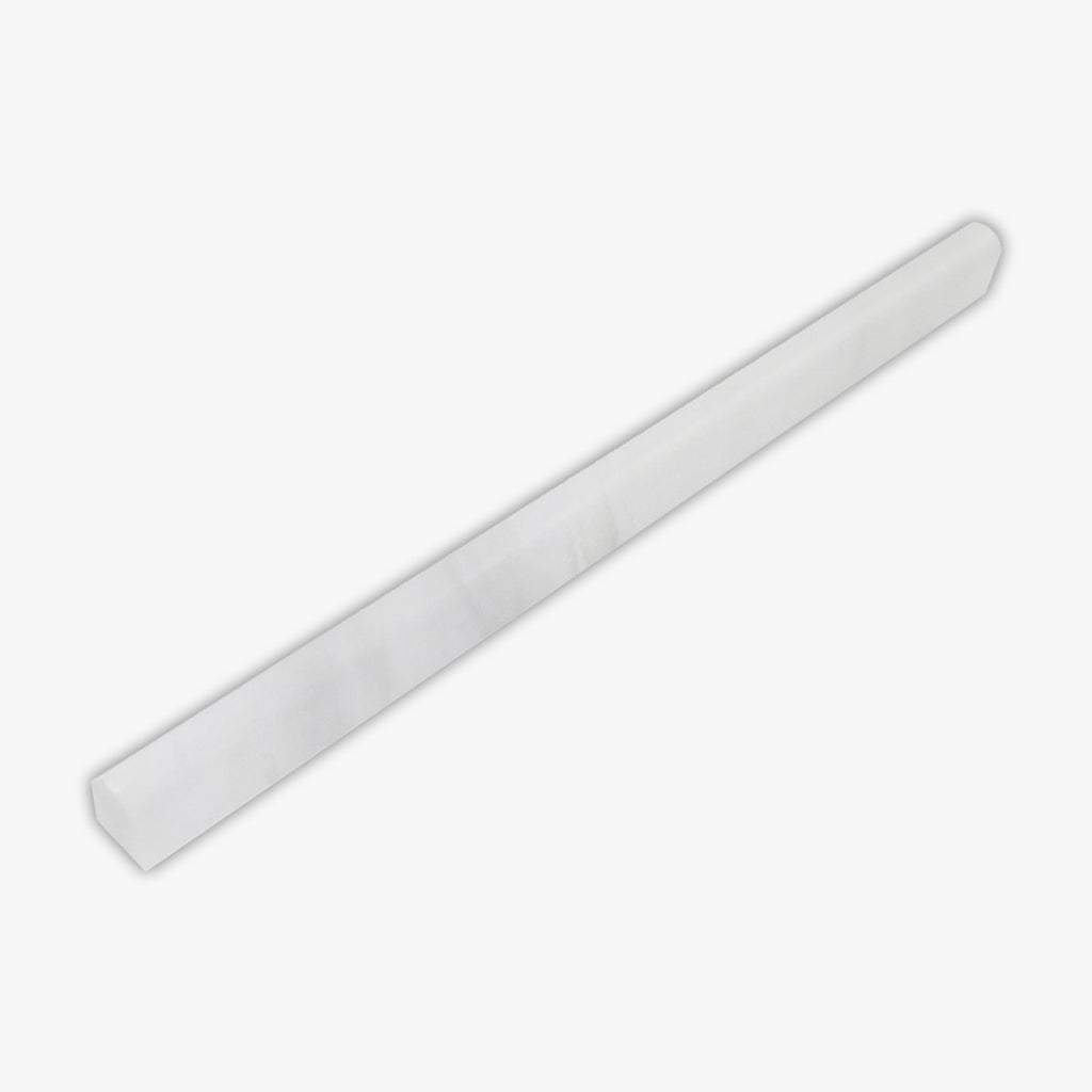 Bianco Dolomiti Polished 5/8x12 Pencil Liner 1/2 Marble Molding