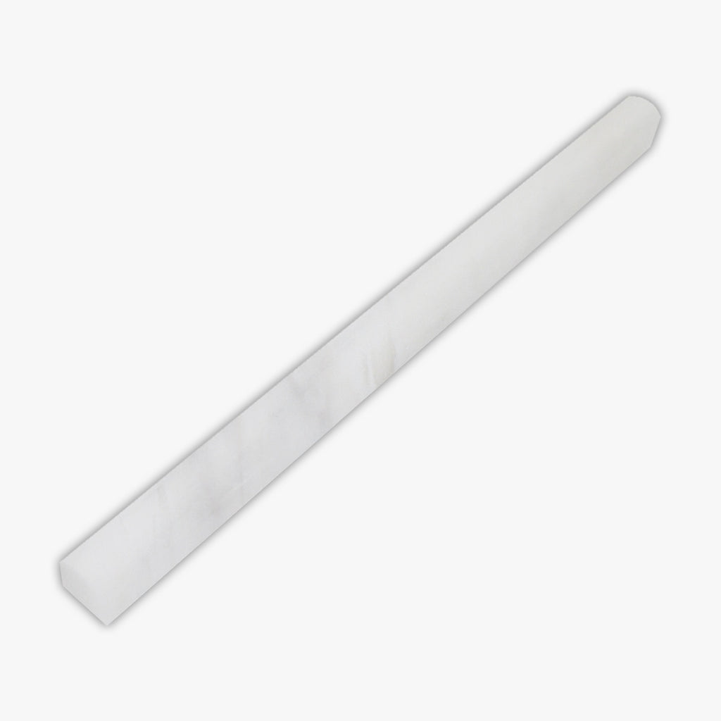 Bianco Dolomiti Polished 3/4x12 Pencil Liner Marble Molding