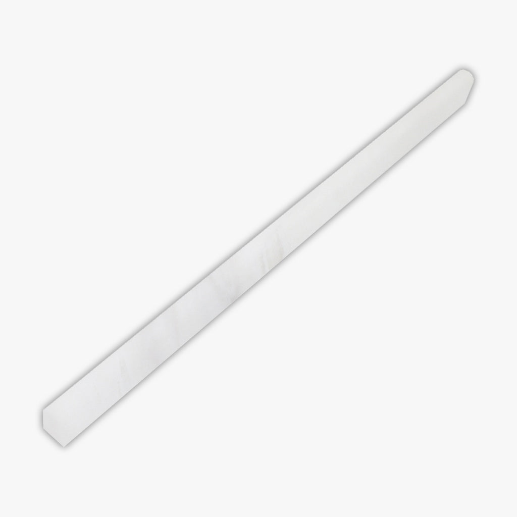 Bianco Dolomiti Polished 5/8x12 Pencil Liner Marble Molding