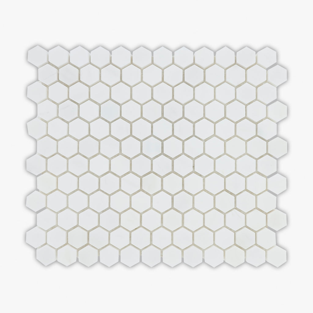 Bianco Dolomiti Polished 1 Inch Hexagon Marble Mosaic