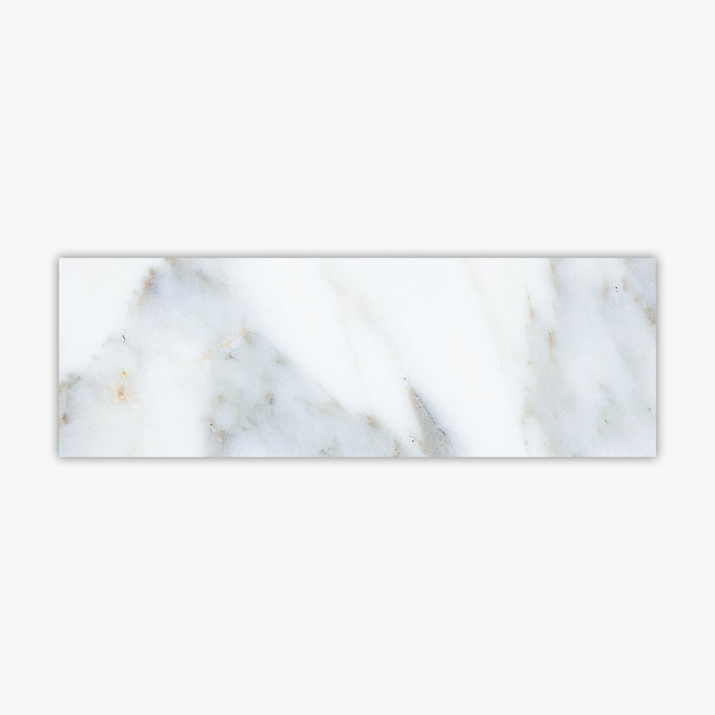 Calacatta Honed 4x12 Beveled Marble Tile
