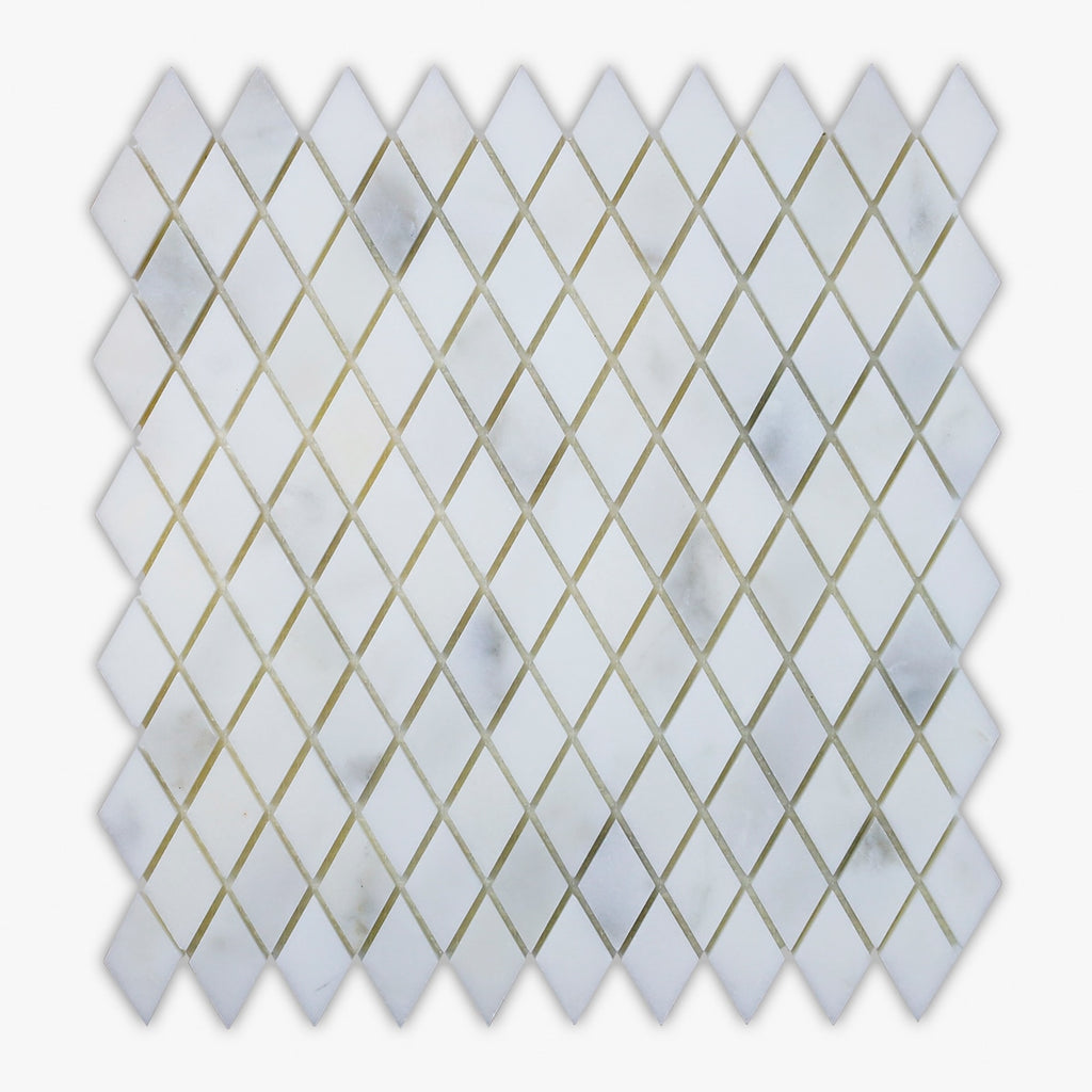 Calacatta Polished Rhomboid Diamond Marble Mosaic
