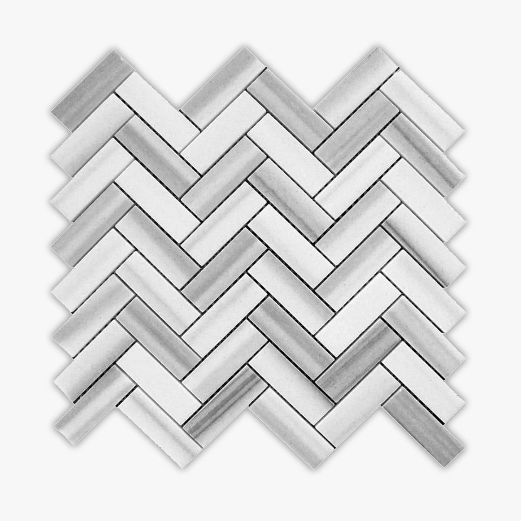 Equador Polished 1x3 Herringbone Marble Mosaic