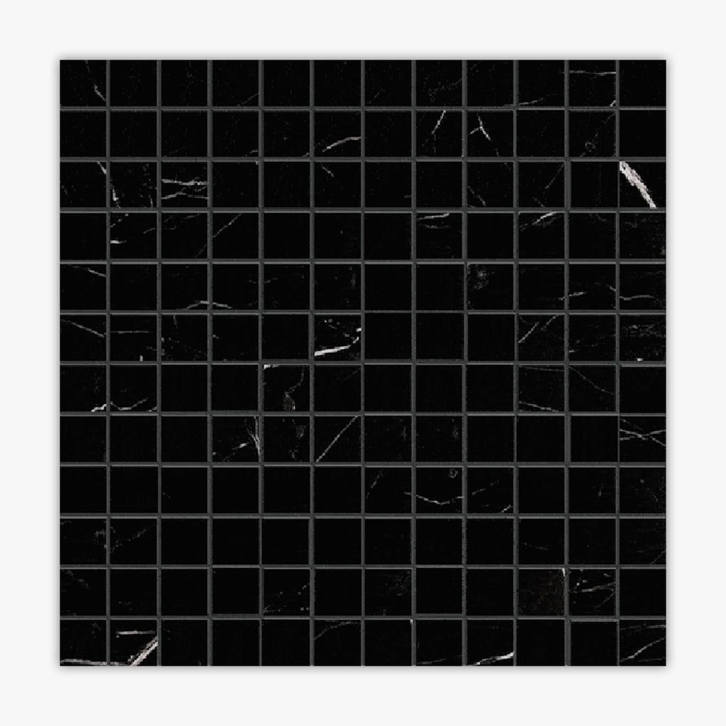 Neromarquina Honed 1x1 Marble Mosaic