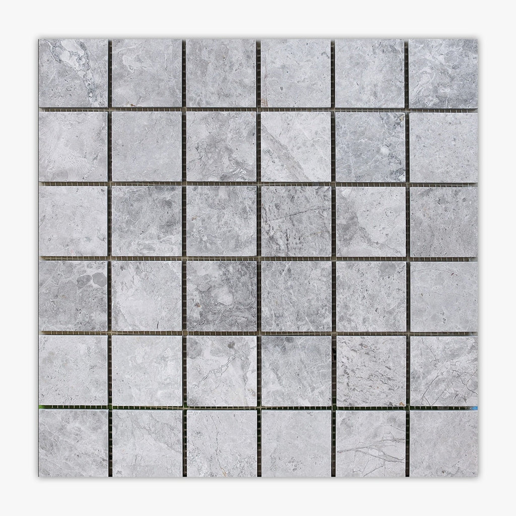 Tundra Gray Light Honed 2x2 Marble Mosaic