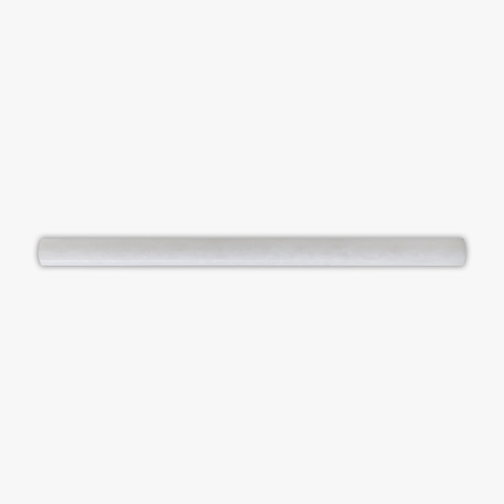 Snow White Honed 3/4x12 Pencil Marble Molding
