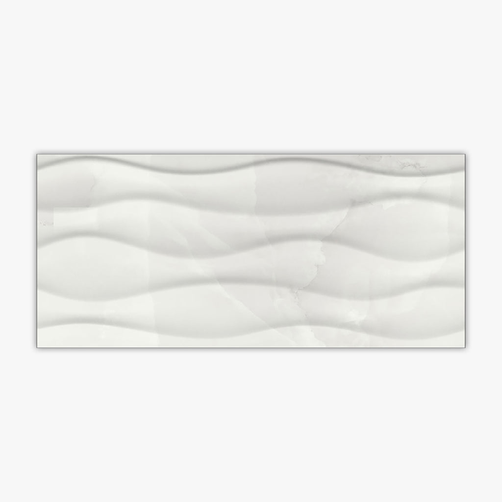 Hermoso Nube Blanca Glossy 10x22 Ceramic Wall Tile