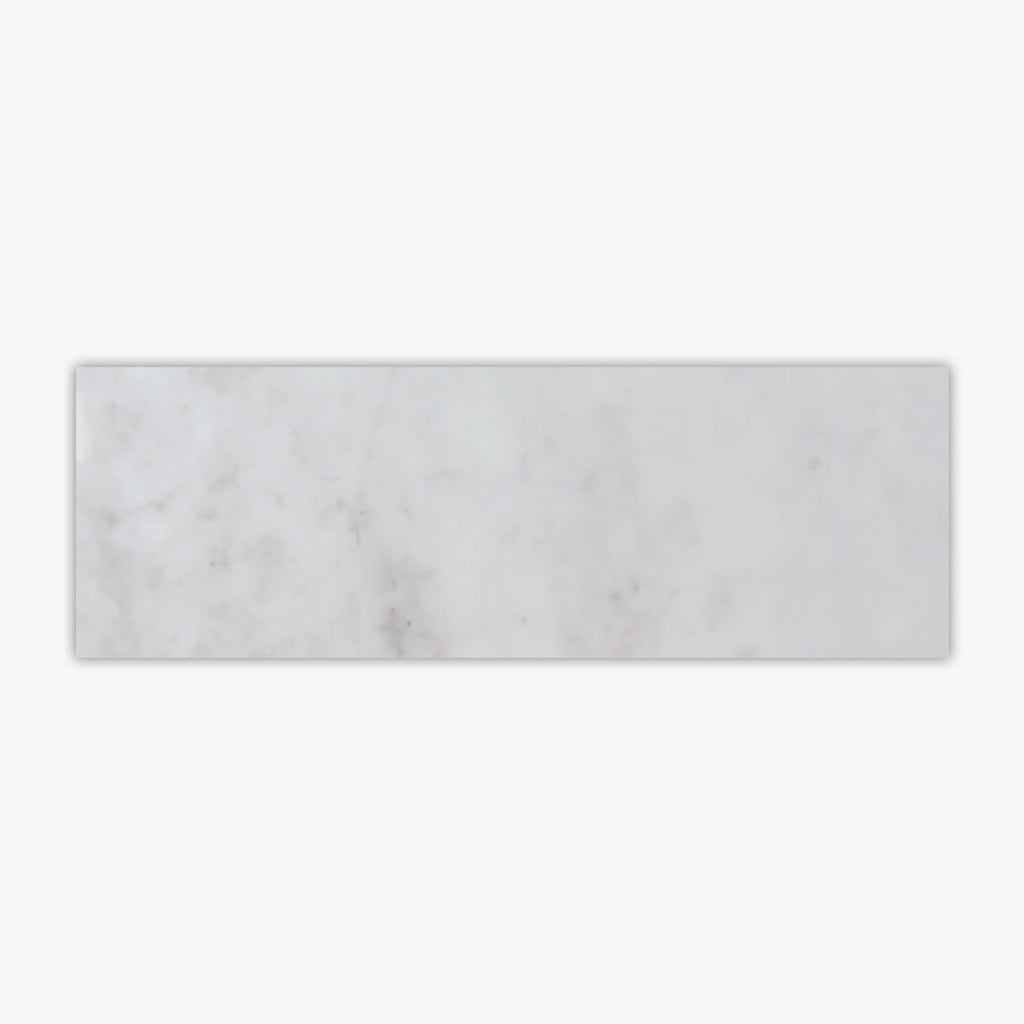 White Carrara Honed 3x9 Marble Tile