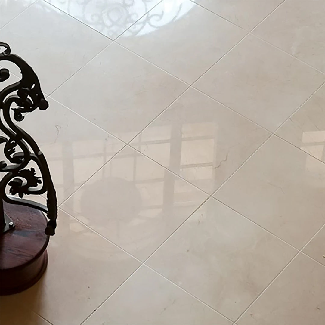 Crema Marfil Honed 18x18 Marble Tile