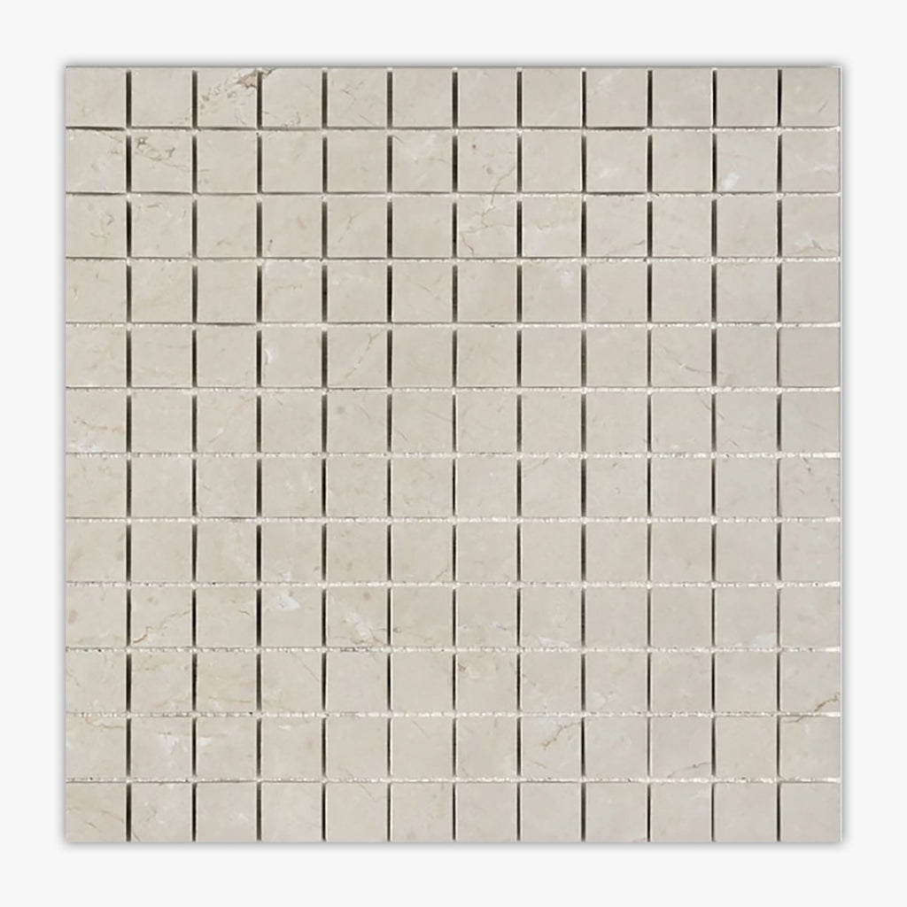 Crema Marfil Honed 1x1 Marble Mosaic