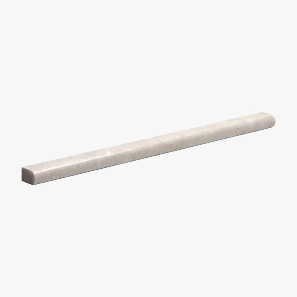 Crema Marfil Honed 1/2x12 Pencil Liner Marble Molding