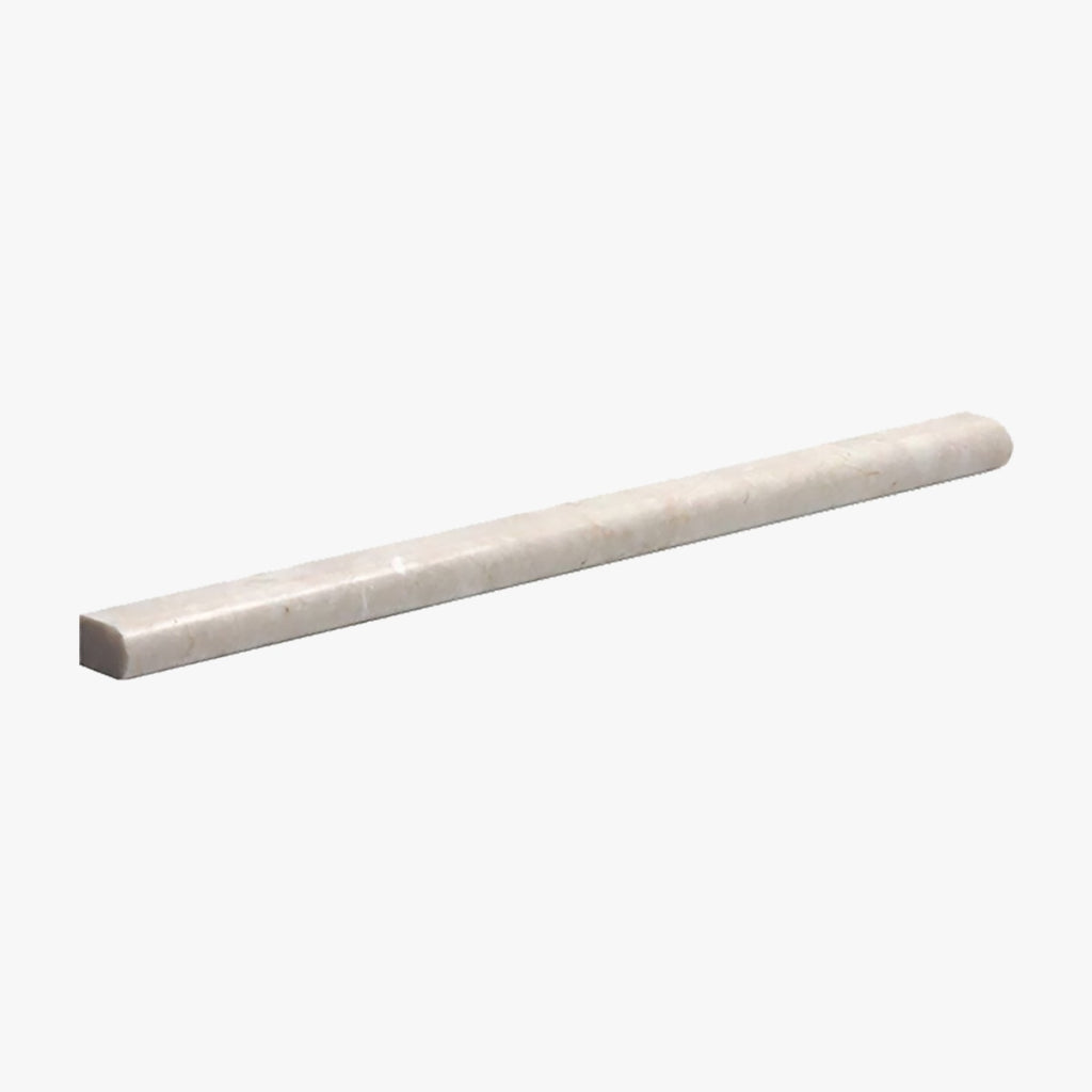 Crema Marfil Polished 1/2x12 Pencil Liner Marble Molding