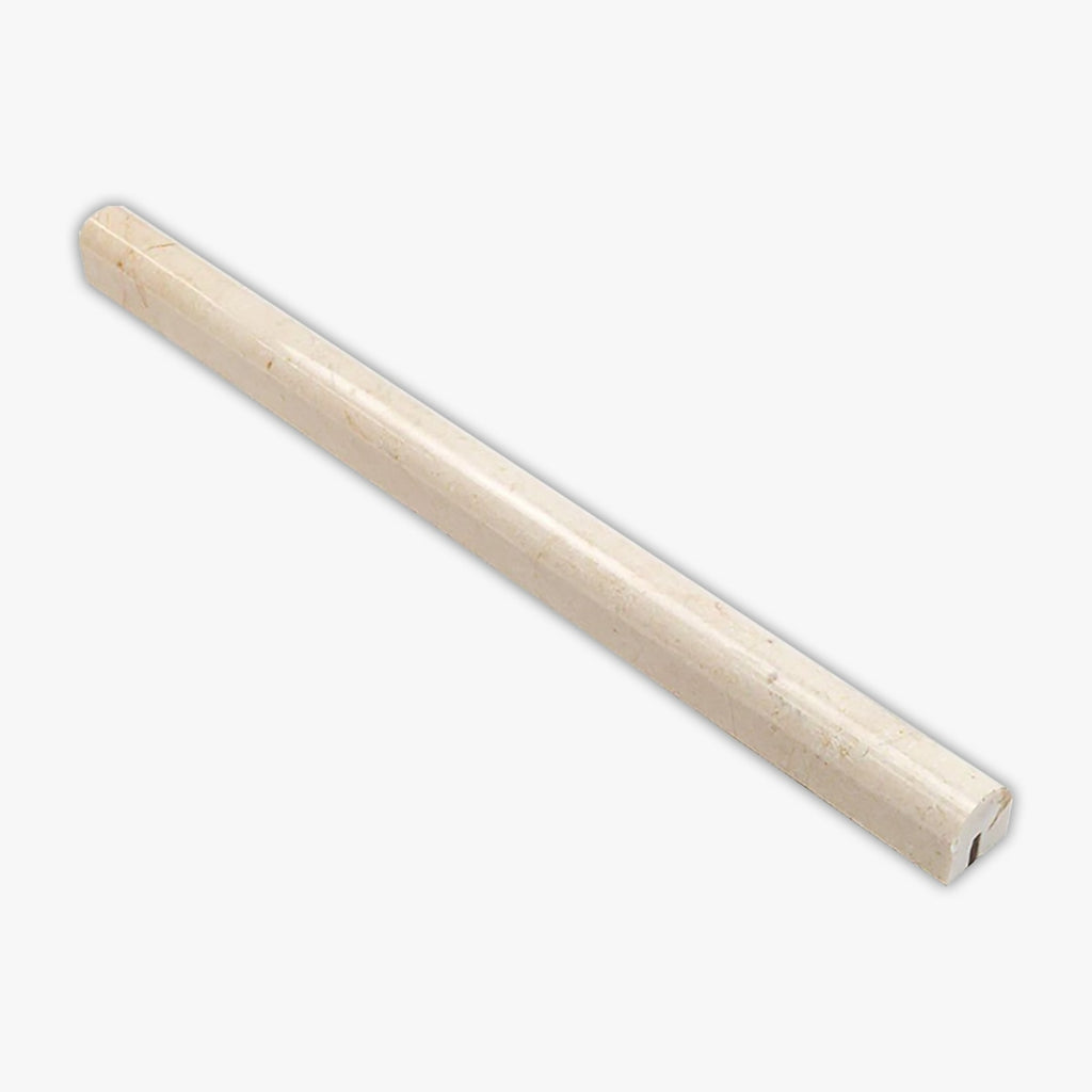 Crema Marfil Honed 3/4x12 Pencil Liner Marble Molding