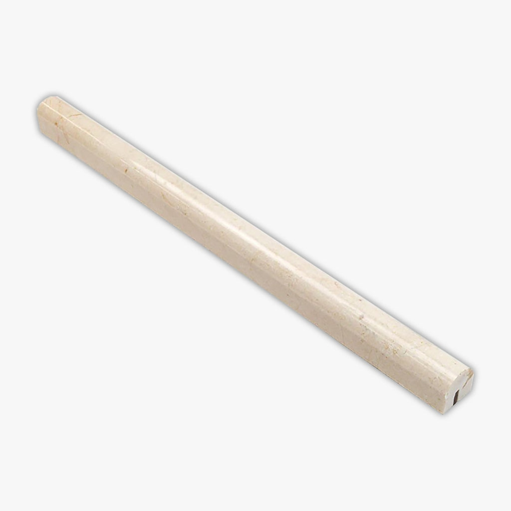 Crema Marfil Polished 3/4x12 Pencil Liner Marble Molding