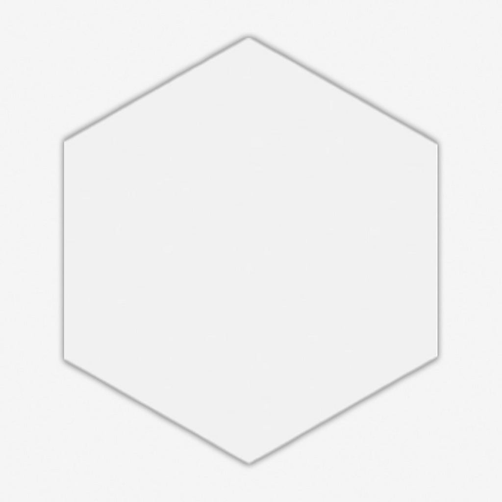 Block Hexagon Blanco Matte 5x6 Ceramic Tile