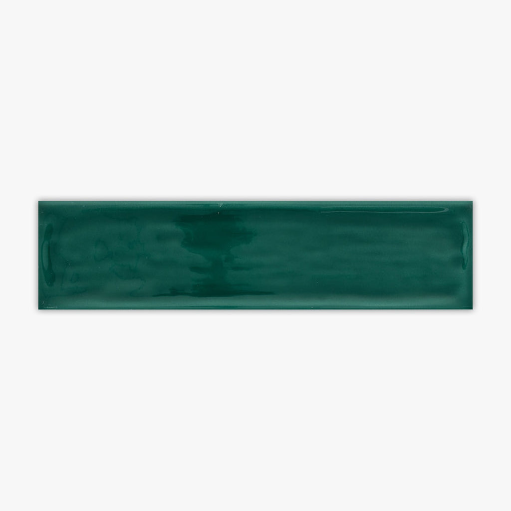 Flow Living Green Glossy 3x12 Ceramic Wall Tile