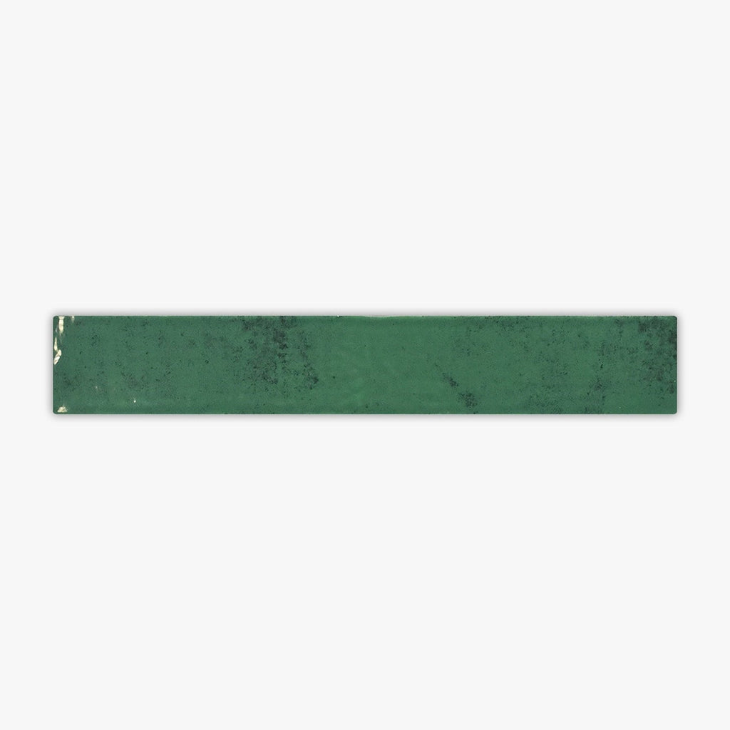 Zellige Emerald Green Glossy 2 1/2x16 Ceramic Wall Tile
