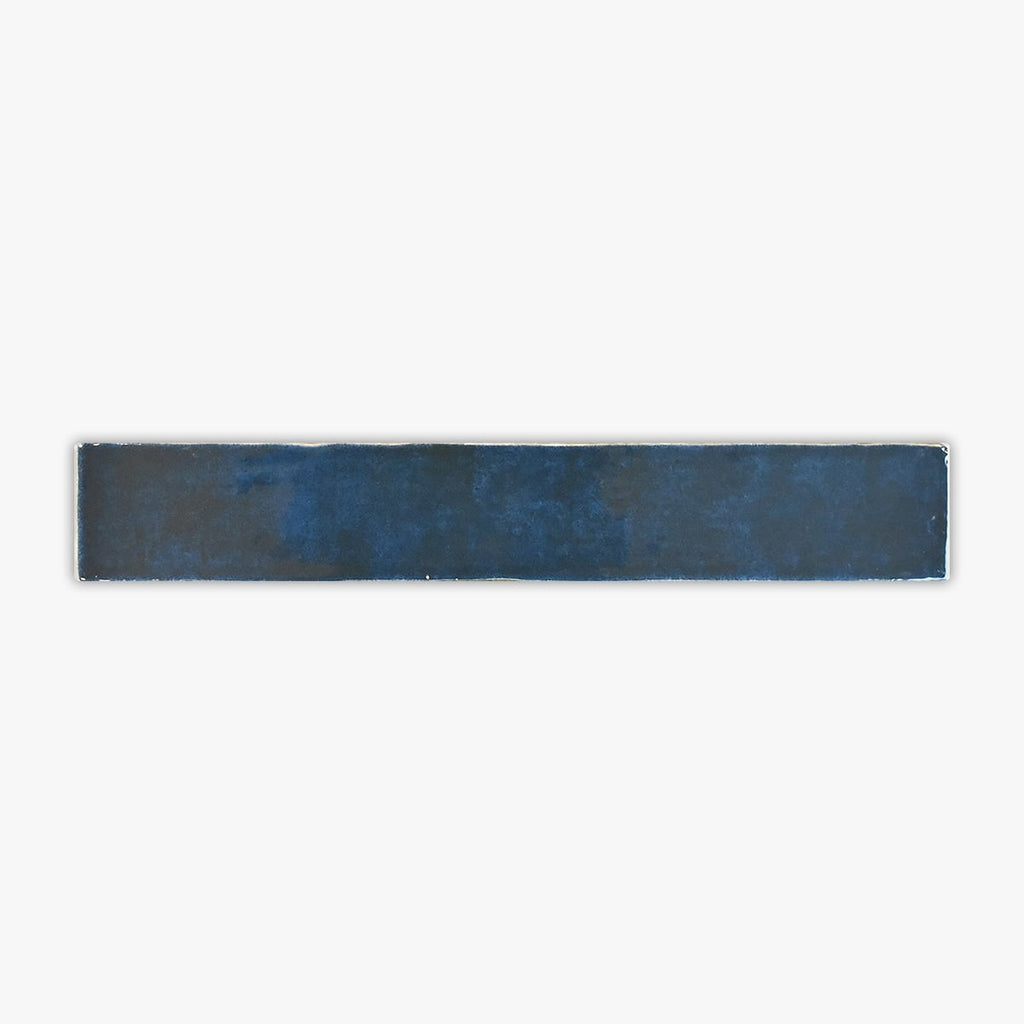 Zellige Deep Blue Glossy 2 1/2x16 Ceramic Wall Tile