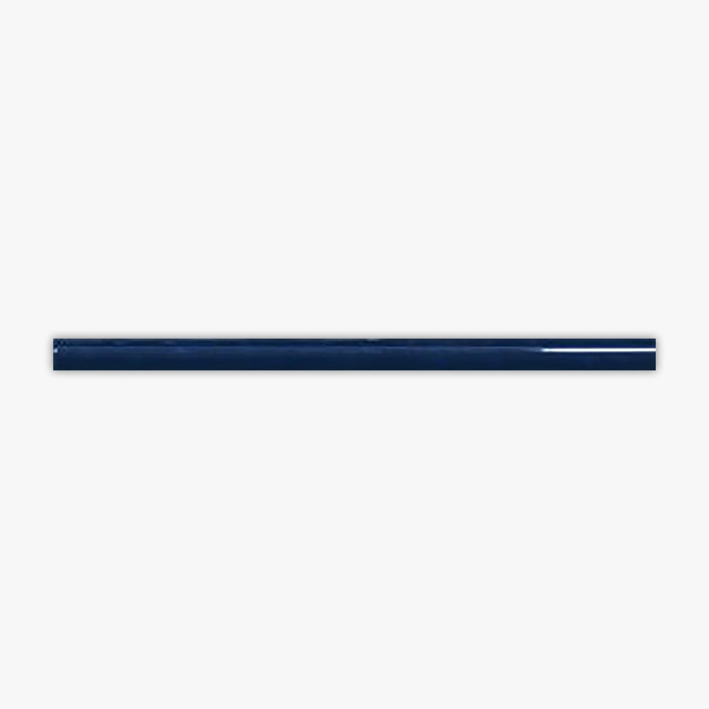 Zellige Deep Blue Glossy 3/4x16 Pencil Ceramic Molding