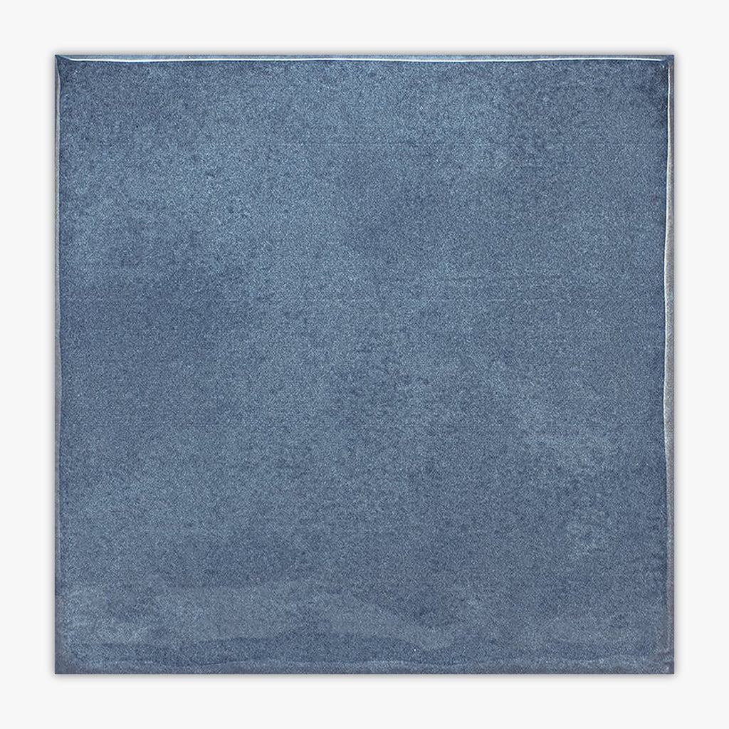 Olaria Blue Steel Glossy 6x6 Ceramic Wall Tile
